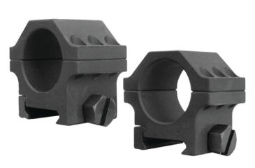 Image of Yankee Hill Machine 6-Screw Low Profile Scope Ring Set Short One Inch Weaver Matte Black