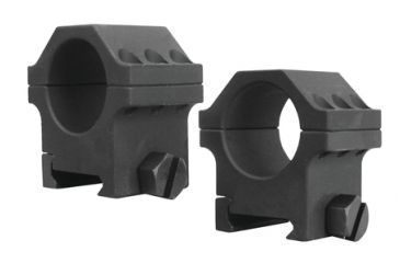 Image of Yankee Hill Machine 6-Screw Scope Ring Set Medium One Inch Picatinny Matte Black