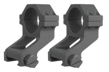 Image of Yankee Hill Machine Dual Offset Scope Ring Set One Inch Picatinny Matte Black