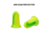 Allen ULTRX Tapered Foam Ear Plugs, Yellow/Lime Green, 25 Pair, NRR 32dB, 4116