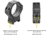 Contessa Light Picatinny Rings, Black, 34mm, 19mm, LPR03/C