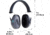 Girls With Guns Assure Low-Profile Earmuffs, 23 dB NRR, ANSI S3.19 &amp; CE EN352-1 Hearing Protection Rated, Gray/Teal/Black, One Size, 2319