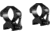 Hawke Sport Optics Precision Steel 30mm Rings Weaver 30mm w/ Lever - 2-Pieces, High, Black, 23017