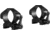 Hawke Sport Optics Precision Steel 30mm Rings Weaver 30mm w/ Lever - 2-Pieces, Medium, Black, 23016