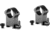Hawke Sport Optics Professional Steel 1in Weaver Scope Rings - 2-Pieces, Extra High, Black, 23103