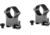 Hawke Sport Optics Professional Steel 30mm Weaver Scope Rings - 2-Pieces, Extra High, Black, 23108