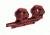 Leapers UTG Accu-Sync 1in Medium Profile 34mm Offset Pic. Rings, Red Anodize AIR11834AR