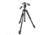 Manfrotto 190X Aluminum 3-Section Tripod, Black, Kit w/ 3-way Head and Camera Plate MK190X3-3W