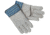 MCR Safety A Shoulder Leather Split Leather Palm Work Gloves, Full Leather Back, 2.5in Plasticized Safety Cuff, Gray, Medium, 1417M