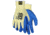 MCR Safety Cut Pro 10 Gauge Kevlar Shell Cut Resistant Work Gloves, Latex Palm and Fingertips, Blue/Yellow, Small, 96871S