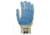 MCR Safety Cut Pro Hero 7 Gauge Regular Weight Shell Cut Resistant Work Gloves, ARX Aramid, PVC Dotted Back and Palm, Blue/Green, Large, 93859L