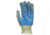 MCR Safety Cut Pro Hero 7 Gauge Regular Weight Shell Cut Resistant Work Gloves, ARX Aramid, PVC Dotted Back and Palm, Blue/Green, Large, 93859L