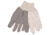 MCR Safety Dotted Canvas Work Gloves, Clute Pattern with Knit Wrist, 100% Cotton, Straight Thumb, Black/Natural, Large, 8808