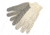 MCR Safety Dotted Canvas Work Gloves, Clute Pattern with Knit Wrist, 100% Cotton, Straight Thumb, Natural/Black, Large, 8808S