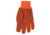 MCR Safety Dotted Canvas Work Gloves, Clute Pattern with Knit Wrist, 100% Cotton, Straight Thumb, Orange/Black, Large, 8808O