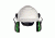 Peltor Cap-Mount Earmuffs, Black/Green, 10 EA/Case, One Size Fits Most XA007707889