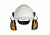 Peltor Cap-Mount Earmuffs, Black/Yellow, 10 EA/Case, One Size Fits Most XA007707897