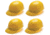 Pyramex Ridgeline Bump Cap,Yellow, Pack of 4