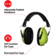 Allen Youth Sound Shield Foldable Safety Earmuffs, 21 dB NRR, ANSI S3.19 &amp; CE EN352-1 Hearing Protection Rated, Black/Chartreuse, One Size, 2327