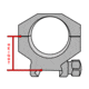Athlon Optics Armor 30 mm Low Height, 0.89in, Scope Ring, Black, 702002