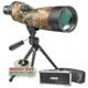 Barska 20-60x60 Blackhawk Waterproof Spotting Scope, Straight, Mossy Oak Breakup - w/ Tripod, Soft Case, Hard Case, AD10976