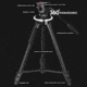 Barska Professional Fluid Head Tripod, Black, Medium, AF13650