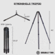 Double Tap Industries Stronghold Aluminum Shooting Tripod w/Ball Head, Black, TRI-A-002BH