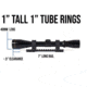Evolution Gun Works Practical Ring Set, 1in diam, 1in High, Aluminum, 60200