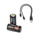 HRT Tactical Gear USB 18350 Rechargeable Batteries - 2 Pack, HRT-18350C-04-AA