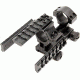 Leapers AR-15 Carry Handle Mount with Integral Tactical Rings & Picatinny Tri-Rails, Complete with Flat Top Adaptor MNT-168R25