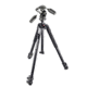Manfrotto 190X Aluminum 3-Section Tripod, Black, Kit w/ 3-way Head and Camera Plate MK190X3-3W