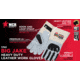 MCR Safety Big Jake Ultimate Protection Premium A+ Side Leather Palm Work Gloves, Gray, Large, 1760L