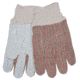 MCR Safety Clute Pattern Unlined Economy Split Leather Palm Work Gloves, Breathable Cotton Back, Gray, Large, 1030