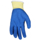 MCR Safety Cut Pro 10 Gauge Kevlar Shell Cut Resistant Work Gloves, Latex Palm and Fingertips, Blue/Yellow, Small, 96871S