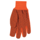 MCR Safety Dotted Canvas Work Gloves, Clute Pattern with Knit Wrist, 100% Cotton, Straight Thumb, Orange/Black, Large, 8808O