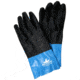 MCR Safety Duoprene Neoprene Coated Work Gloves, Double Dipped Sandy Neoprene, 12in Length Fully Coated, Brushed Interlock Liner, Black/Blue, X - Large, 6962XL