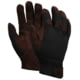 MCR Safety HyperFit Mechanics Work Gloves, Synthetic Leather Palm, Reflective Logo on Back, Super Stretch Knuckle Fabric, Brown, Large, 920L