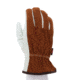 MCR Safety Leather Drivers Work Gloves, CV Grade Cow Grain Palm and Split Leather Back, Keystone Thumb, Beige, Small, 3205S
