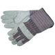 MCR Safety Long Gauntlet Split Leather Palm Work Gloves, B Grade Shoulder Leather, 4.5in Rubberized Safety Cuff, Gray, Large, 1310