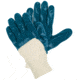 MCR Safety Nitrile Coated Work Gloves, Palm and Over the Knuckle Coating, Knit Wrist and Soft Jersey Lining, Treated with ActiFresh, Blue/Natural, Large, 97950L