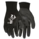 MCR Safety NXG Work Gloves, 13 Gauge Nylon Shell, PU Palm and Fingertips, Black, Small, Inner Pack, 12, 9669S