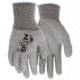 MCR Safety NXG Work Gloves 13 Gauge Nylon Shell, PU Palm and Fingertips, Gray, X - Small, 9666XS