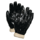 MCR Safety PVC Coated Work Gloves, Single Dipped with Smooth PVC, Soft Interlock Lining, Comfortable Knit Wrist, Black, Large, 6100