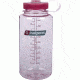 Nalgene 32oz Wide Mouth Bottle, Clear Pink w/Pink Lid, 341824