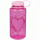 Nalgene 32oz Wide Mouth Bottle, Pink Heart w/Pink Lid, 341839