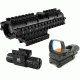 NcStar 4x32mm Compact Rifle Scope Kit 1 - Mil Dot Reticle w/ Green Laser and Red Dot Sight