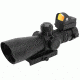 NcSTAR Mark III Tactical Rangefinder Rifle Scope 3-9X42/Scope Adapter Mount/Red Dot Combo Package KSTR3942G/D-A