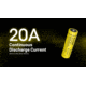 Nitecore NL2160HP 6000mAh Rechargeable 21700 Battery, Black/Yellow, 6952506496426