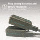 Pale Blue Earth Pale Blue Smart Lithium Ion USB Rechargeable 9V Batteries 2 Pack, Gray, PB-9V-C
