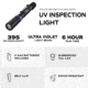 Police Security Flashlights Psf 395nm Uv Penlight Black W/ 2aaa Batteries